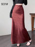 Polka Dot Print A-Line Satin Skirts